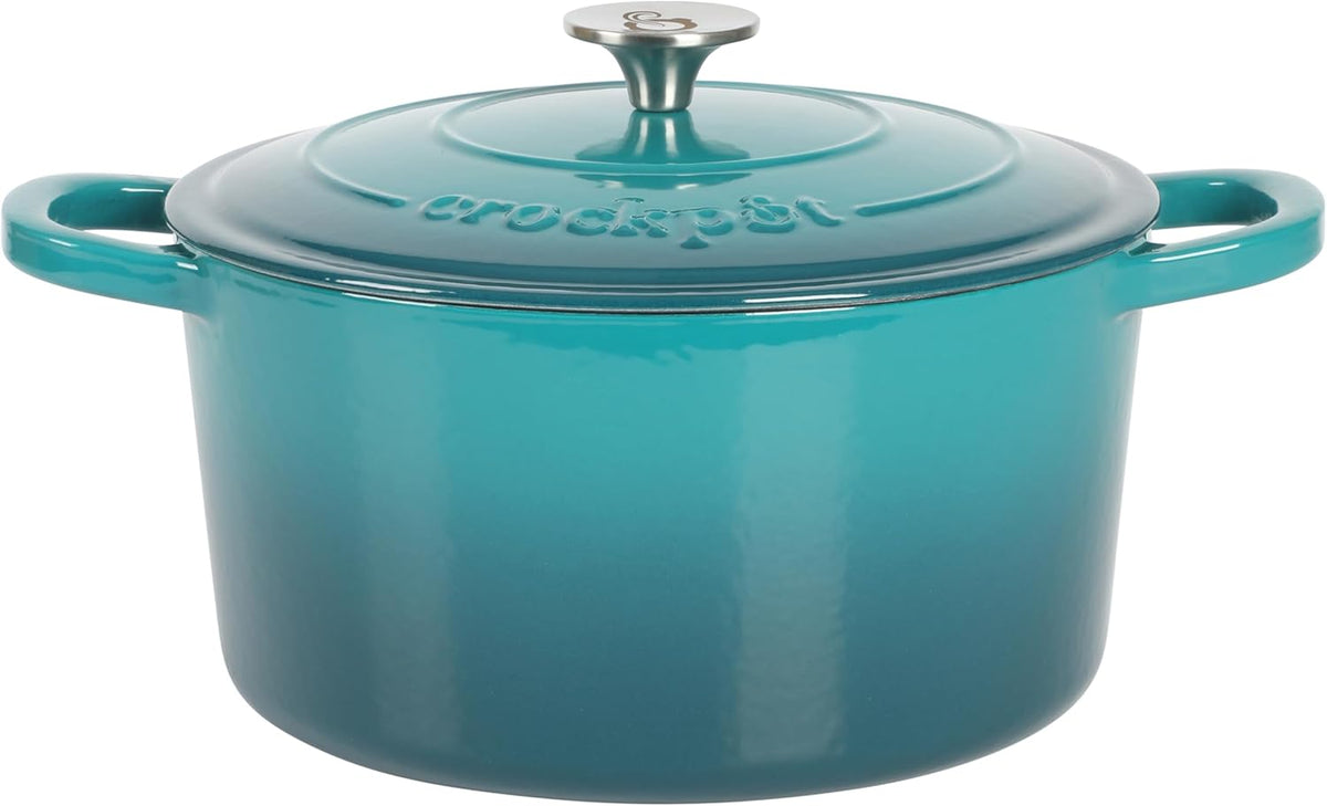 3 Quart Enameled Cast Iron Dutch Oven – Aqua - Curated Catalog V9