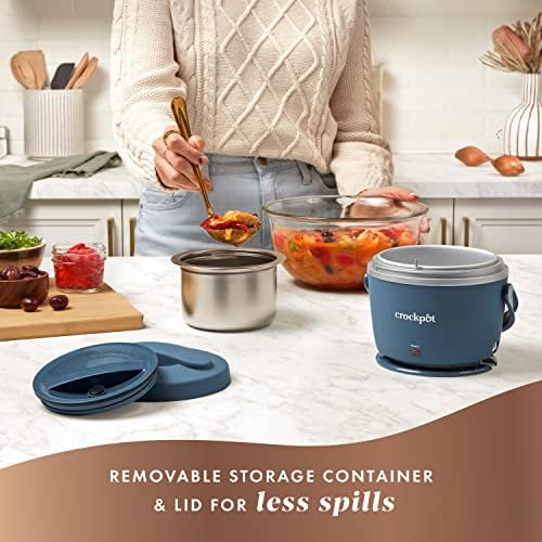 Electric Lunch Box Food Warmer 20oz – Faded Blue - Curated Catalog J2