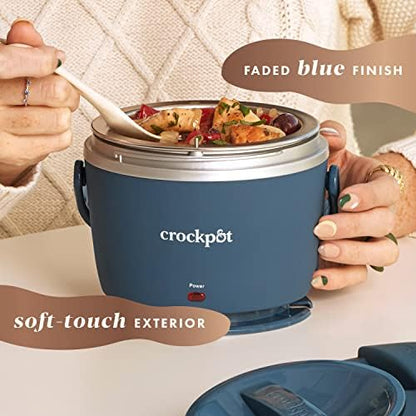 Electric Lunch Box Food Warmer 20oz – Faded Blue - Curated Catalog J2