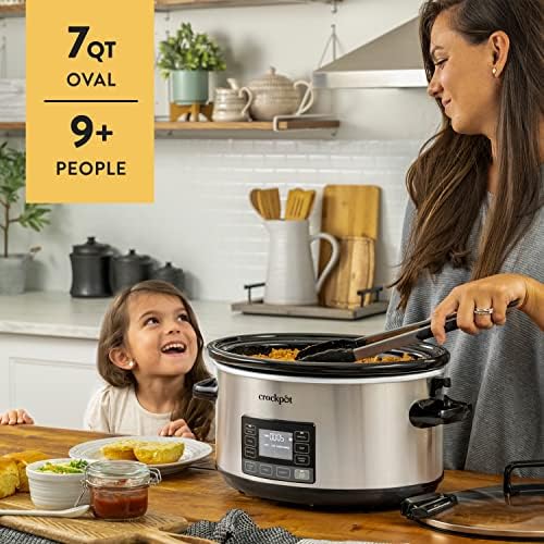 7 Quart Portable Programmable Slow Cooker with Timer - Curated Catalog B7
