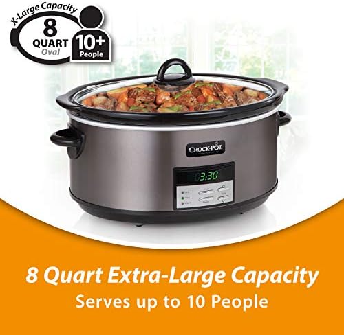 8 Quart Programmable Slow Cooker with Auto Warm - Curated Catalog N5