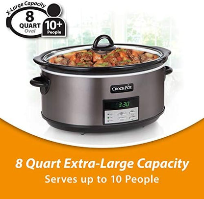 8 Quart Programmable Slow Cooker with Auto Warm - Curated Catalog N5