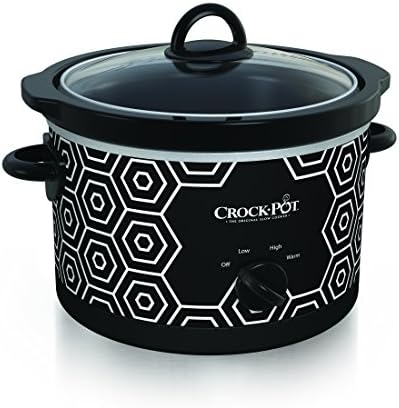 4.5 Quart Portable Slow Cooker – Black & White - Curated Catalog E6