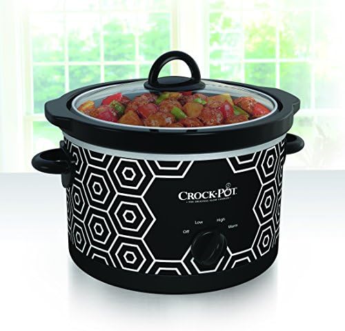 4.5 Quart Portable Slow Cooker – Black & White - Curated Catalog E6