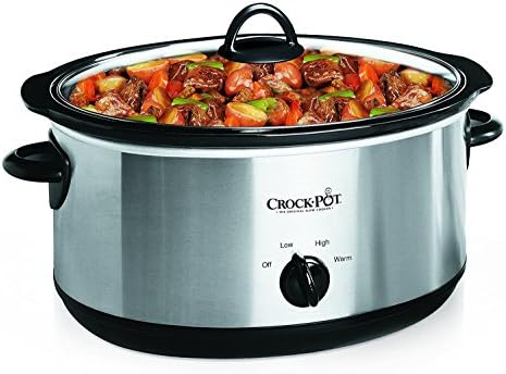 7 Quart Oval Manual Slow Cooker – Stainless Steel - Curated Catalog A7