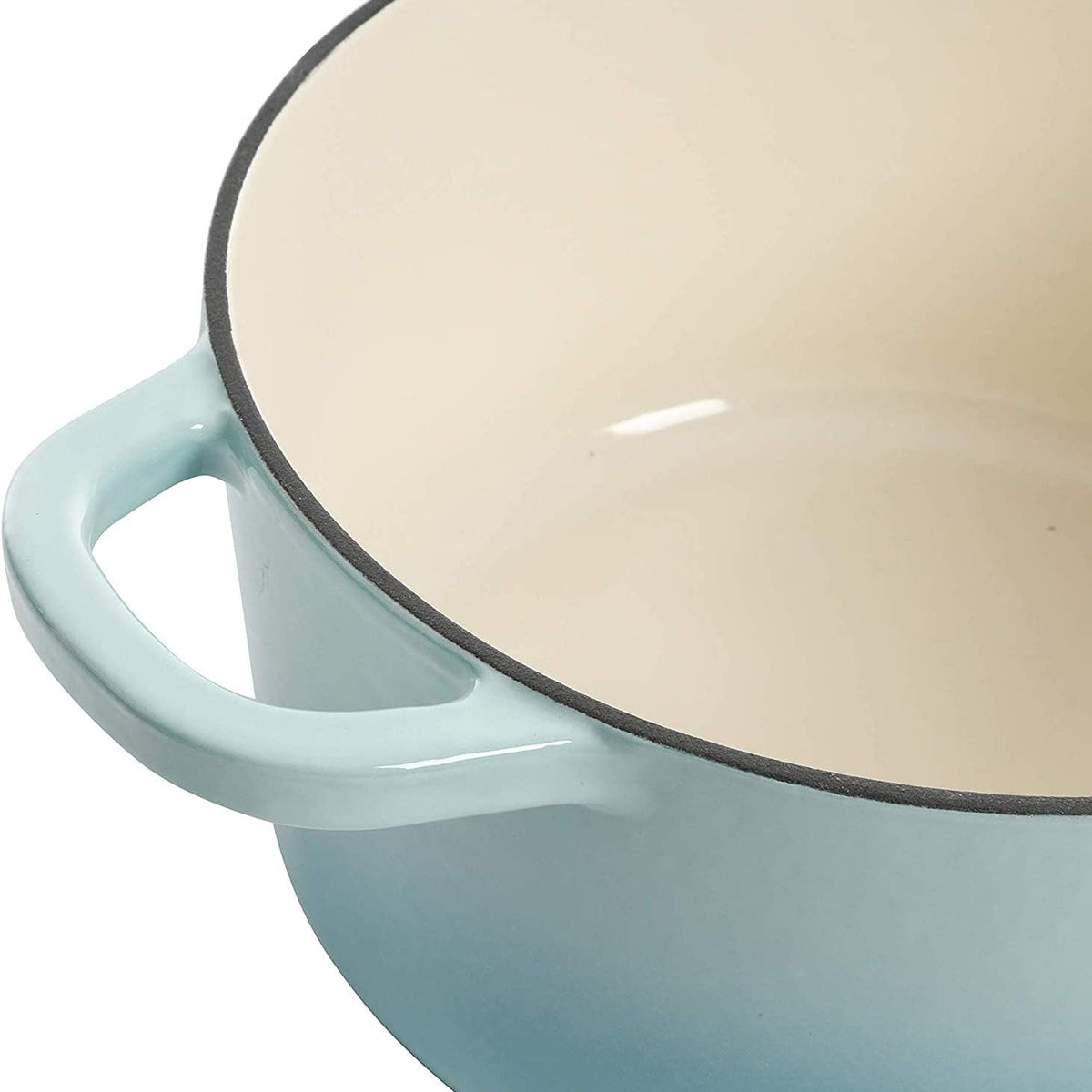 3 Quart Enameled Cast Iron Dutch Oven – Aqua - Curated Catalog V9