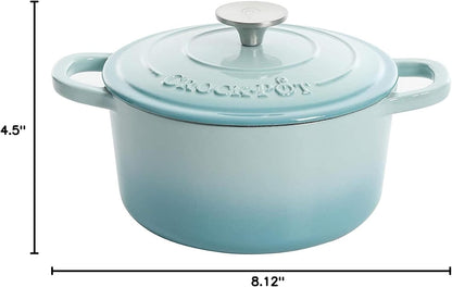 3 Quart Enameled Cast Iron Dutch Oven – Aqua - Curated Catalog V9