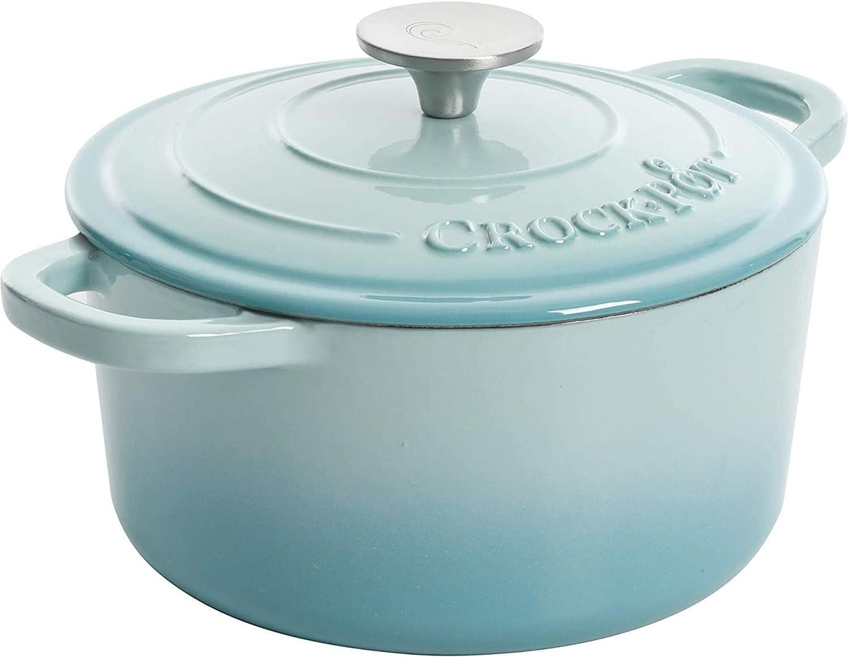 3 Quart Enameled Cast Iron Dutch Oven – Aqua - Curated Catalog V9